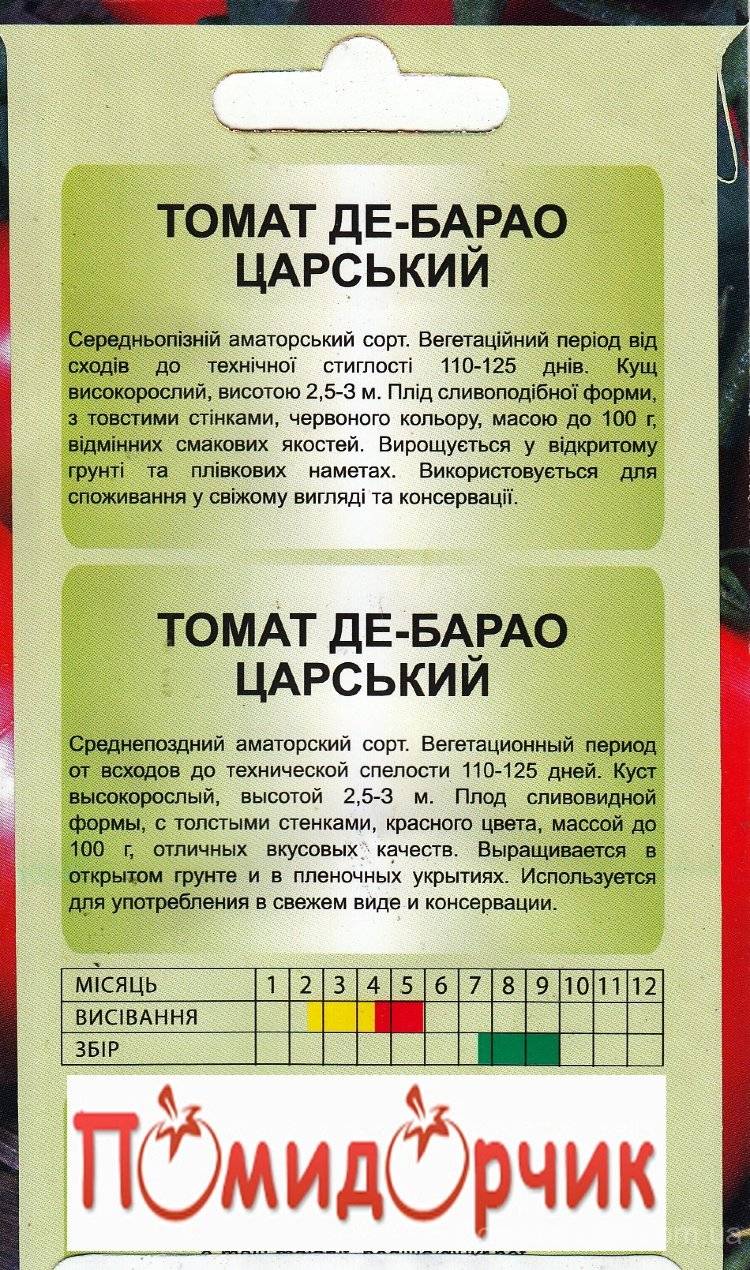 Томат "де барао царский": описание и характеристики сорта, особенности выращивания розовых помидоров русский фермер