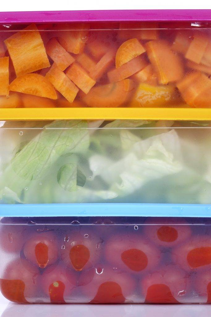 Хранение очищенных овощей