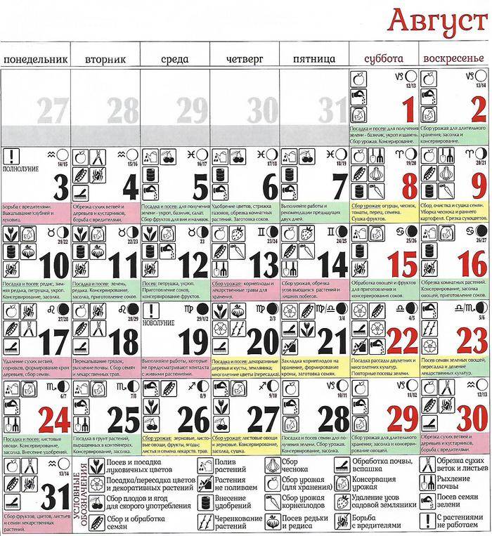 Лунный календарь садовода и огородника на июль 2021 года