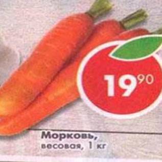 Сколько весит мешок моркови